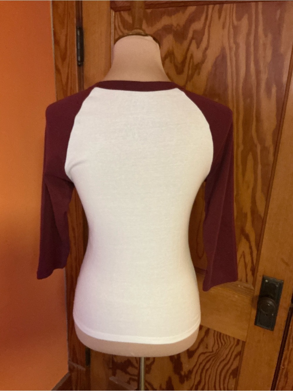Grateful Dead Dancing Skeleton Roses Raglan Baseball Tee Shirt M Burgundy - Picture 7 of 7